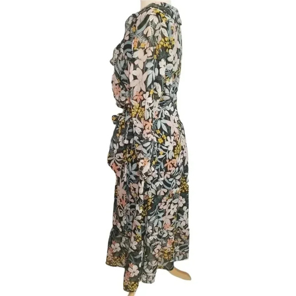 {Robert Louis} Floral Print Belted Faux Wrap Dress - Picture 3 of 15